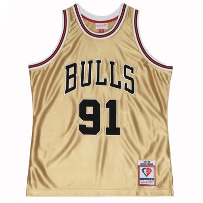 Mitchell & Ness Chicago Bulls Dennis Rodman 75th Gold Swingman Jersey - Πολύχρωμο - Φανέλα