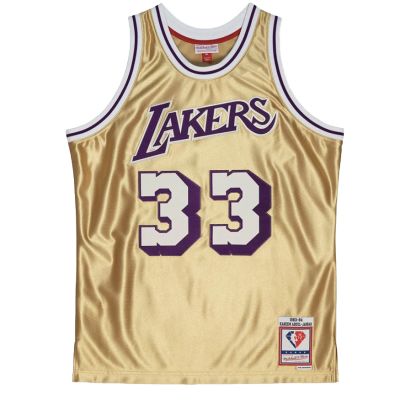 Mitchell & Ness Los Angeles Lakers Kareem Abdul-Jabbar 75th Gold Swingman Jersey - Πολύχρωμο - Φανέλα
