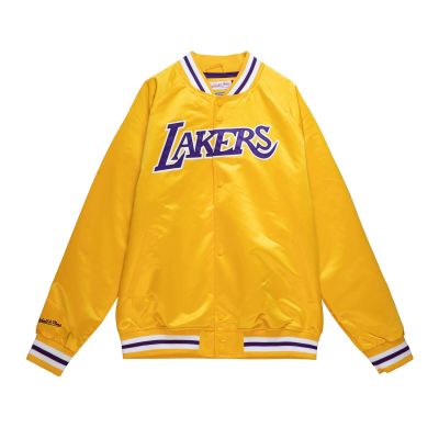 Mitchell & Ness NBA Los Angeles Lakers Lightweight Satin Jacket Gold - Κίτρινος - Σακάκι