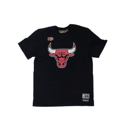 Mitchell & Ness Worn Logo / Wordmark Tee Chicago Bulls - Μαύρος - Κοντομάνικο μπλουζάκι