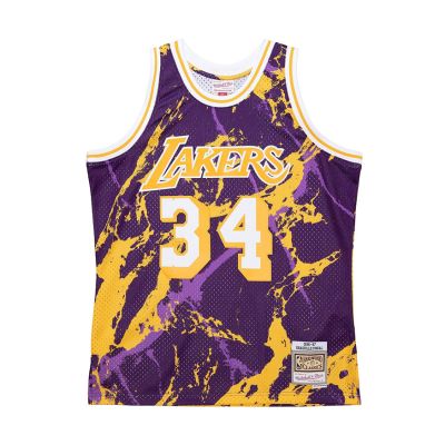 Mitchell & Ness NBA Los Angeles Lakers Shaquille O'Neal Team Marble Swingman Jersey - Μωβ - Φανέλα