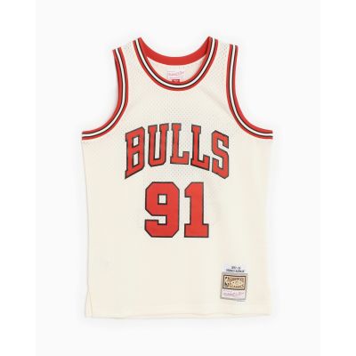 Mitchell & Ness NBA Chicago Bulls Dennis Rodman Off White Team Color Swingman Jersey - άσπρο - Φανέλα